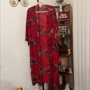 The Pioneer Woman Red Floral Duster